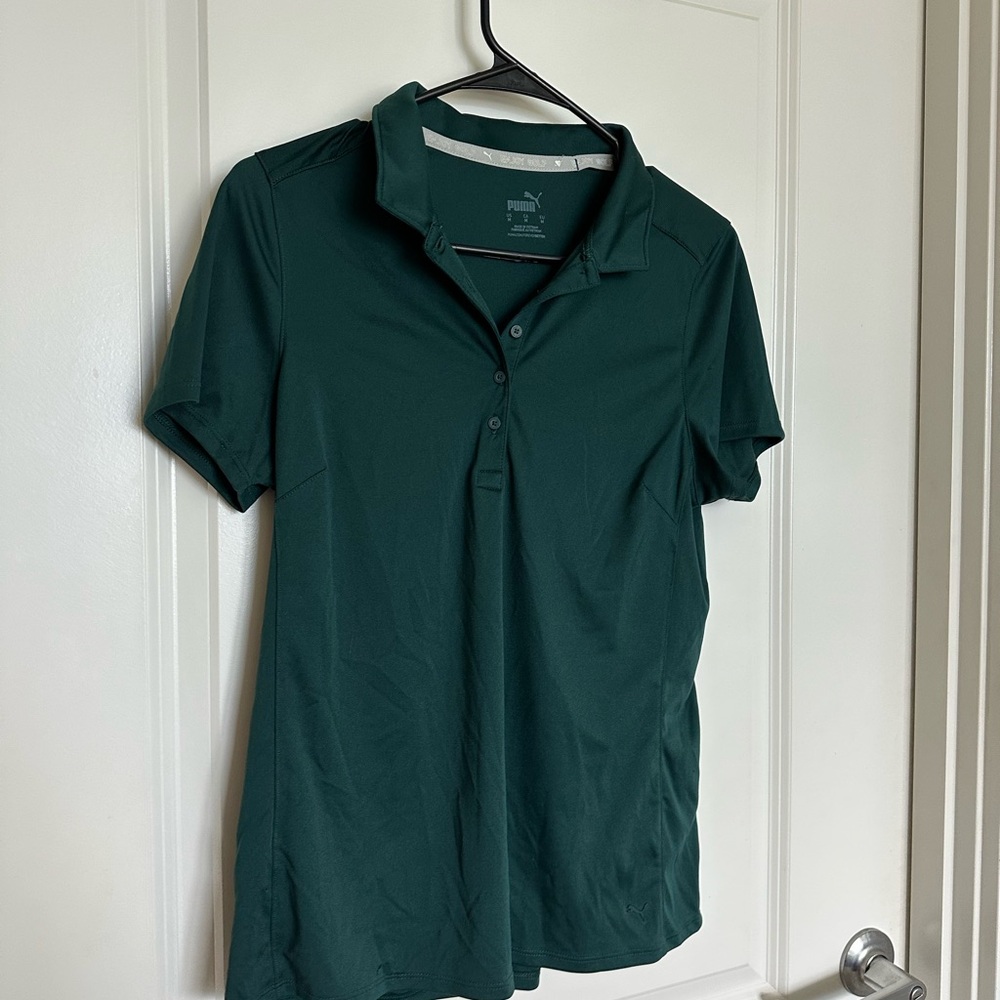 Puma Women's Dark Green Polo Shirt